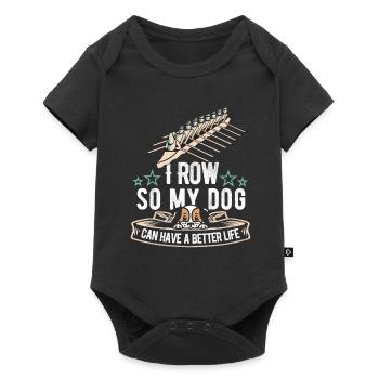Rowing Rowing Dog - Baby Premium short-sleeve bodysuit - black - Front