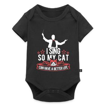 Chef de chœur Cat - Body à manches courtes Premium Bébé - noir - Devant