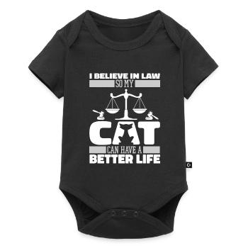Avocat Avocat Jura Katze - Body à manches courtes Premium Bébé - noir - Devant