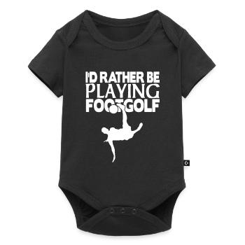 I'd rather be playing footgolf - Baby Premium Kurzarmbody - Schwarz - Vorne
