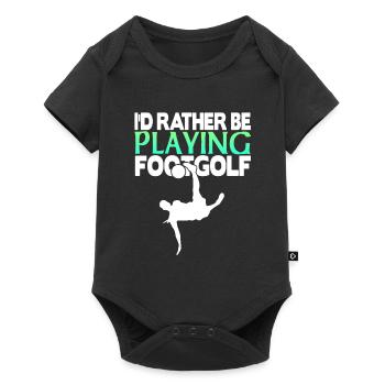 I'd rather be playing footgolf - Baby Premium Kurzarmbody - Schwarz - Vorne