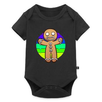 Lebkuchenmann Sonnenuntergang - Baby Premium Kurzarmbody - Schwarz - Vorne