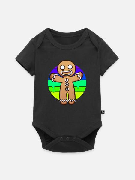 Lebkuchenmann Sonnenuntergang - Baby Premium Kurzarmbody - Schwarz