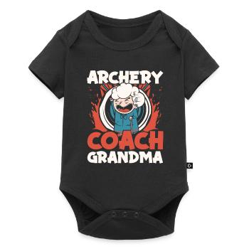 Tir à l’arc Archer de tir à l’arc - Body à manches courtes Premium Bébé - noir - Devant