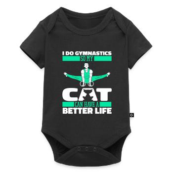 Rsg Gymnastics Sports Gymnastics Cat - Baby Premium short-sleeve bodysuit - black - Front