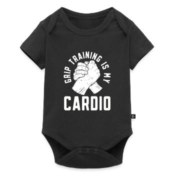 Grip training is my cardio arm wrestling arm - Baby Premium short-sleeve bodysuit - black - Front