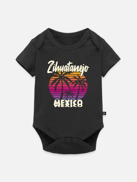 Zihuatanejo Mexico - Baby Premium Kurzarmbody - Schwarz