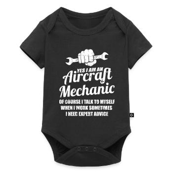 Aircraft mechanic key - Baby Premium short-sleeve bodysuit - black - Front