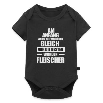 Fleischer Metzger Zerleger Schlachter - Baby Premium Kurzarmbody - Schwarz - Vorne