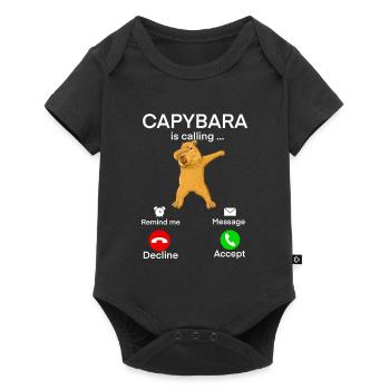 Capybara Call - Baby Premium short-sleeve bodysuit - black - Front