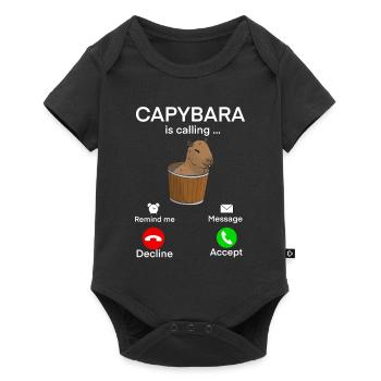 Mème Capybara - Body à manches courtes Premium Bébé - noir - Devant