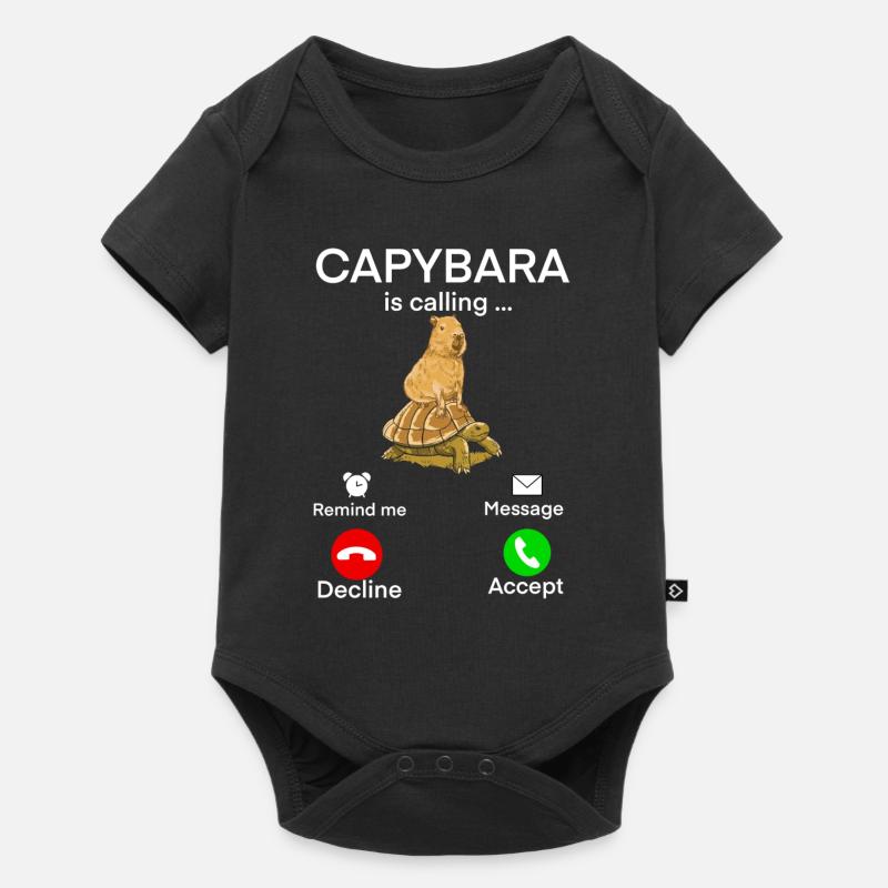 Capybara - Baby Premium Kurzarmbody - Schwarz