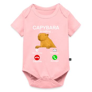 Mème Capybara - Body à manches courtes Premium Bébé - rose - Devant
