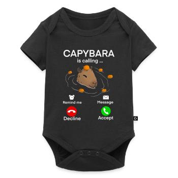 Capybara Call - Baby Premium short-sleeve bodysuit - black - Front