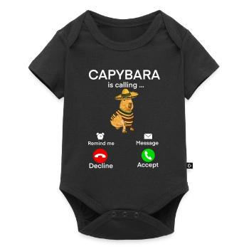 Mème Capybara - Body à manches courtes Premium Bébé - noir - Devant
