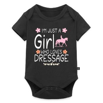 I m Just A Girl Who Loves Dressage - Body à manches courtes Premium Bébé - noir - Devant