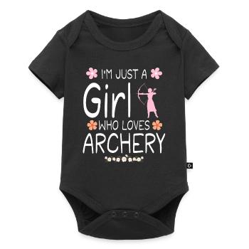 I m Just A Girl Who Loves Archery - Body à manches courtes Premium Bébé - noir - Devant