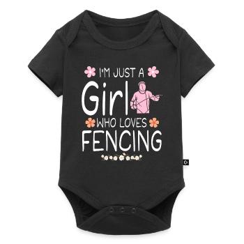 I m Just A Girl Who Loves Fencing - Body à manches courtes Premium Bébé - noir - Devant