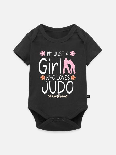 Ich bin nur ein Mädchen, das Judo liebt - Baby Premium Kurzarmbody - Schwarz