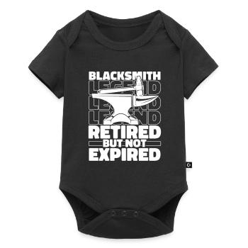 Retired blacksmith - Baby Premium short-sleeve bodysuit - black - Front
