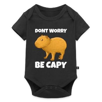 Capybara don't Worry be Capy - Baby Premium short-sleeve bodysuit - black - Front
