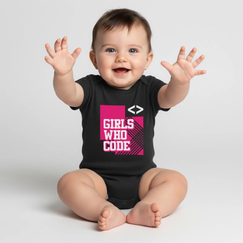 Developer Coder Programmer Girl Baby Premium short-sleeve bodysuit