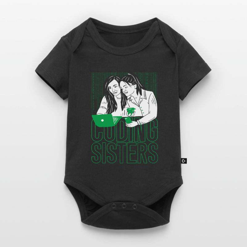 Developer Coder Programmer Sisters Baby Premium short-sleeve bodysuit
