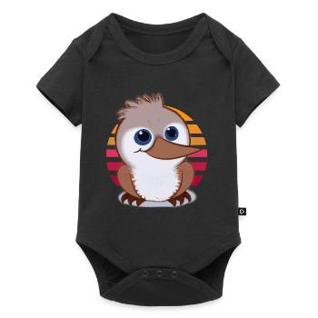 Dessin Kookaburra - Body à manches courtes Premium Bébé - noir - Devant