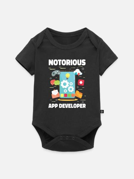 Entwickler Coder Programmierer App - Baby Premium Kurzarmbody - Schwarz