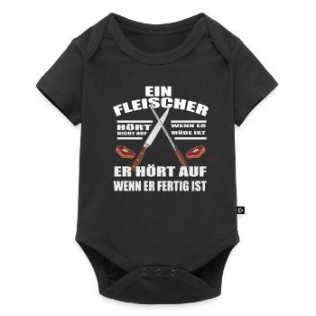 Fleischer Metzger Zerleger Schlachter - Baby Premium Kurzarmbody - Schwarz - Vorne