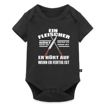 Fleischer Metzger Zerleger Schlachter - Baby Premium Kurzarmbody - Schwarz - Vorne