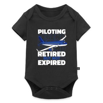 Retired Aircraft Pilot - Baby Premium short-sleeve bodysuit - black - Front