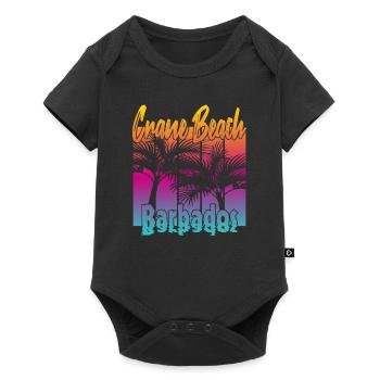 Crane Beach Barbados - Baby Premium Kurzarmbody - Schwarz - Vorne