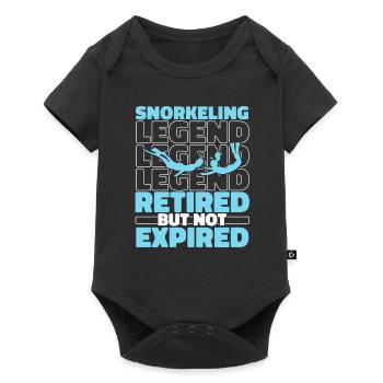Retired snorkeling - Baby Premium short-sleeve bodysuit - black - Front