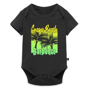 Crane Beach Barbados - Baby Premium Kurzarmbody - Schwarz - Vorne
