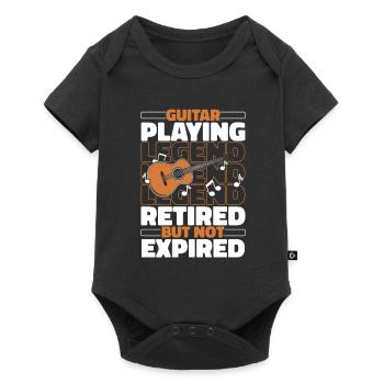 Retired acoustic guitar - Baby Premium short-sleeve bodysuit - black - Front