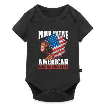 Ingénieur Ingénieur minier US Flag - Body à manches courtes Premium Bébé - noir - Devant