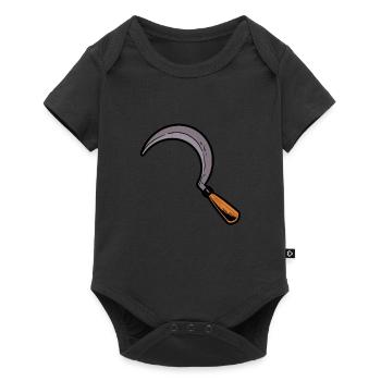 Hobbygärtner Garten Sichel - Baby Premium Kurzarmbody - Schwarz - Vorne