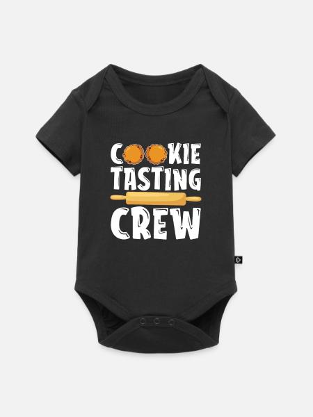 Cookie Tasting Crew Lustige Weihnachten Xmas - Premium kortærmet baby-body - sort