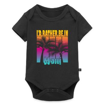 I'd rather be in Maui - Baby Premium short-sleeve bodysuit - black - Front