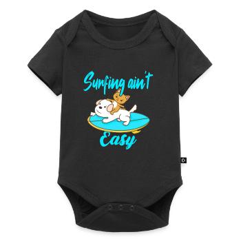 Surfing ain't Easy - Baby Premium Kurzarmbody - Schwarz - Vorne