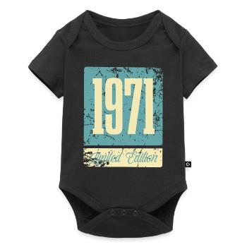 1971 Born Birthday Year of birth - Baby Premium short-sleeve bodysuit - black - Front