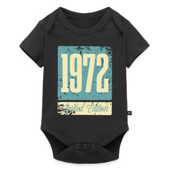 1972 Anniversaire de naissance Année de naissance - Body à manches courtes Premium Bébé - noir - Devant