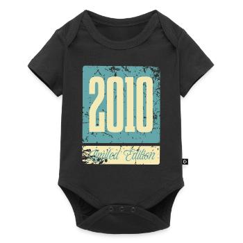 2010 Born Birthday Year of birth - Baby Premium short-sleeve bodysuit - black - Front