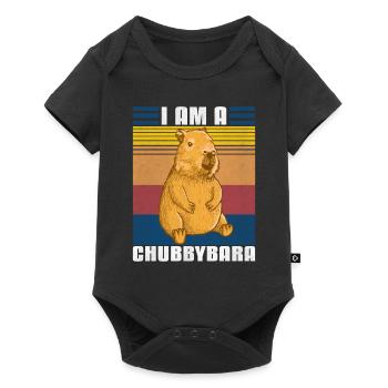 Cubbybara Funny Capybara - Baby Premium short-sleeve bodysuit - black - Front