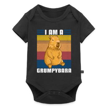 Grumpybara Fun Capybara - Baby Premium short-sleeve bodysuit - black - Front