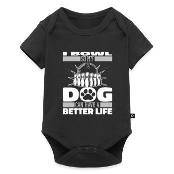 Bowling Bowling Bowler Dog - Baby Premium short-sleeve bodysuit - black - Front