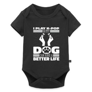 K Pop Kpop Korean Pop Dog - Baby Premium short-sleeve bodysuit - black - Front