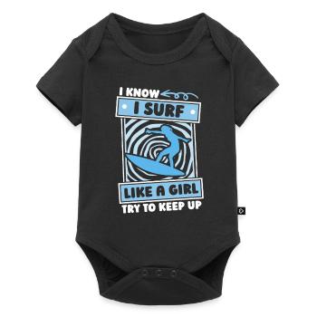 Surfer Surfing Girls - Body à manches courtes Premium Bébé - noir - Devant