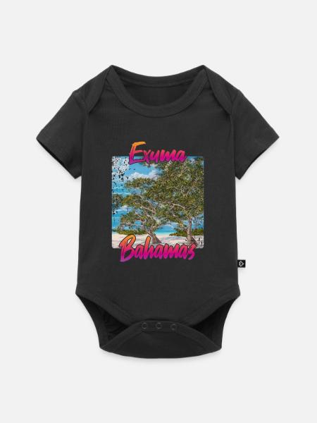 Exuma Bahamas - Baby Premium Kurzarmbody - Schwarz